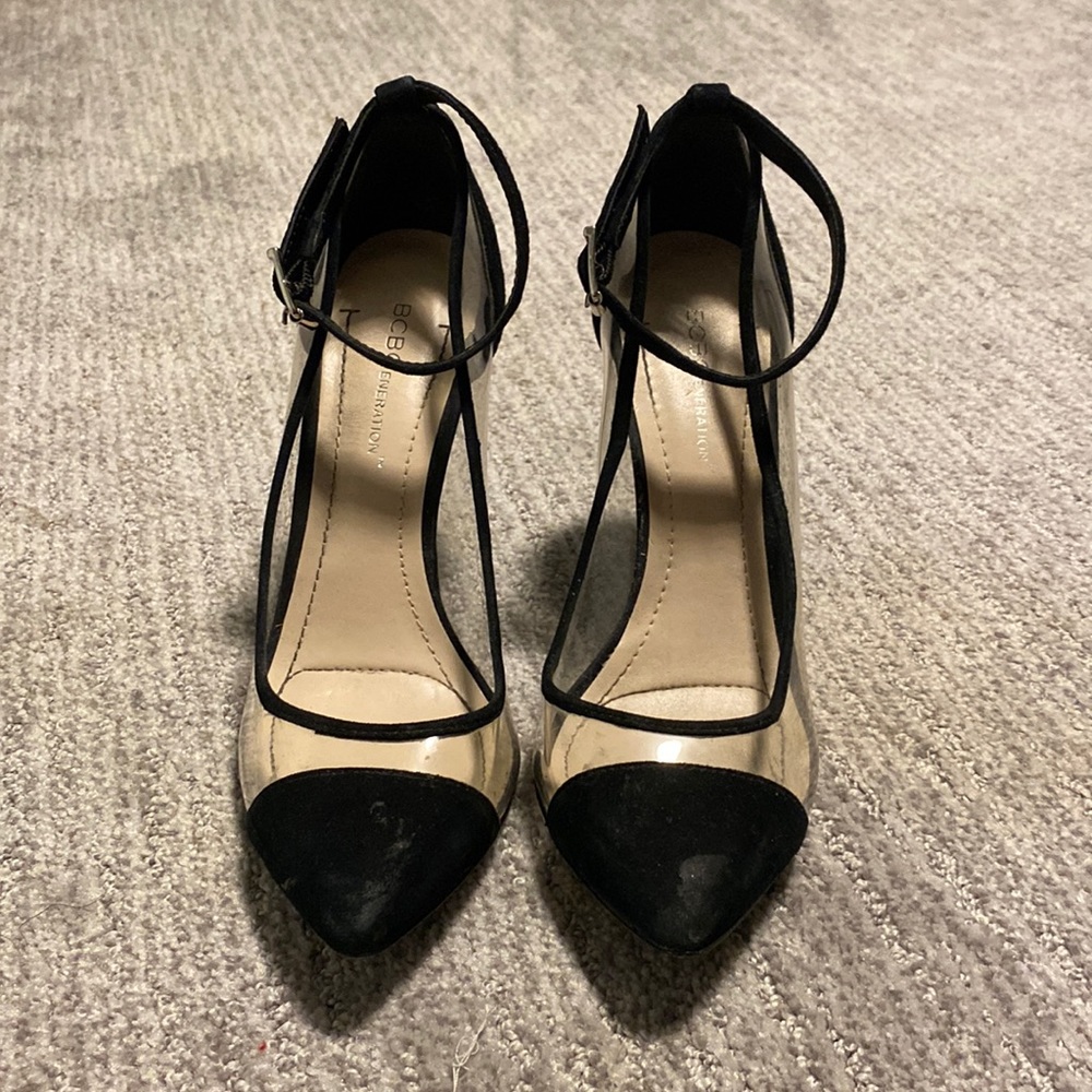 BCBG Suede and Vinyl Shoes